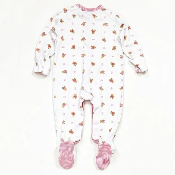 Ralph Lauren Polo Bear Footed Onesie 3M Girls Pink Ralph Lauren Christmas - Picture 6 of 10